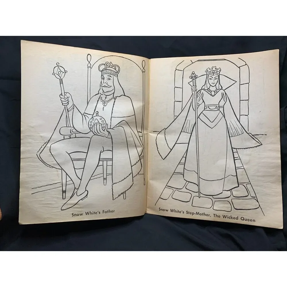 Vintage 1975 Snow White Seven Dwarfs Giant Coloring Book Playmore Unused Rare